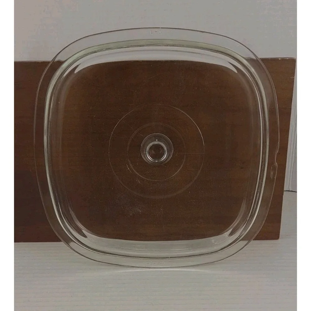 Pyrex‎ P-9 C-1 Clear Square Casserole Replacement Lid With Knob Fits 8